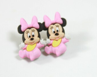 Minnie earrings, Minnie studs, Baby earrings, Baby studs, Baby girl studs, Baby girl earrings