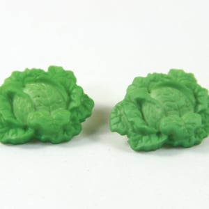 Cabbage studs, Cabbage earrings, Lettuce earrings, Lettuce studs, Vegetables earrings, Vegetables studs