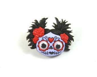 Griezelig Pin, griezelig broche, Freaky broche, gezicht pin