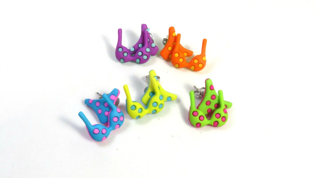 Bikinis Studs Colorful Earrings Summer Earrings Swimming Etsy