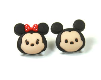 Minnie Mickey earrings, Cute earrings, Mickey earrings, Mickey studs, Minnie studs, Vacation earrings