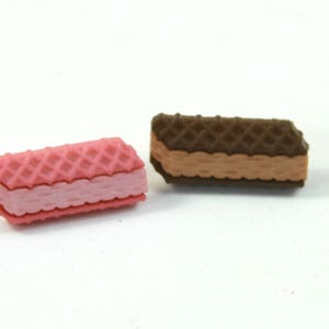 Ice cream oorbellen Icecream hengsten, chocolade icecream oorbellen, Strawberry icecream