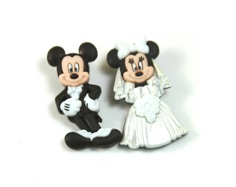 Pendientes de Mickey y Minnie, pendientes con temática Disney, pendientes de novia, pendientes de Mickey y Minnie, regalo de boda