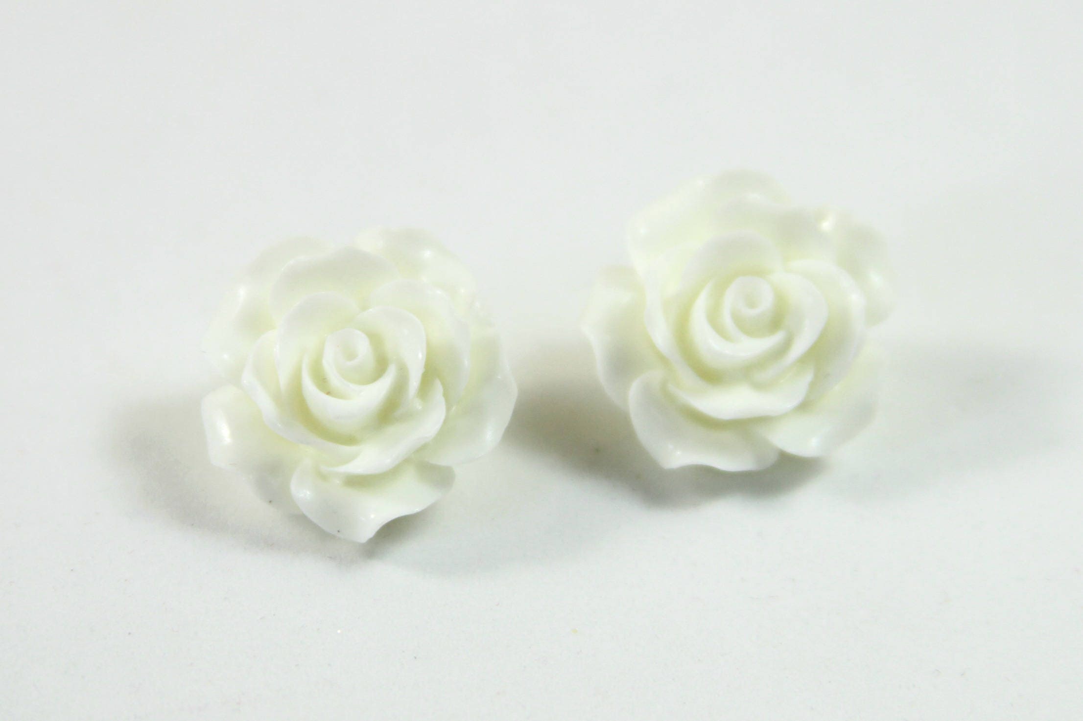 White Rose Earrings Etsy Singapore