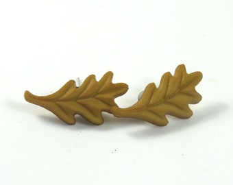 Pernos de hoja, pendientes de hoja, joyería de hoja, pendientes de otoño, pernos de hoja de otoño