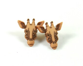 Pendientes de jirafa, tachuelas de jirafa, pendientes de animales, tachuelas de animales