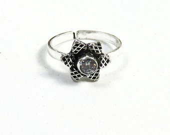 Flower design toe ring, 925 sterling silver toe ring, beautiful floral toe rings