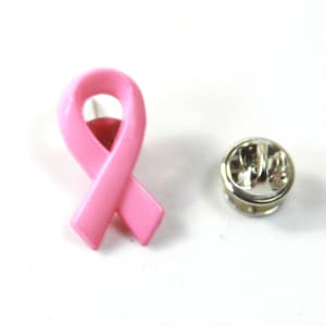 Pink ribbon Pin, Pink ribbon brooch, Breast cancer awareness ribbon, Awreness brooch
