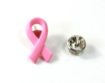 Pink ribbon Pin, Pink ribbon brooch, Breast cancer awareness ribbon, Awreness brooch