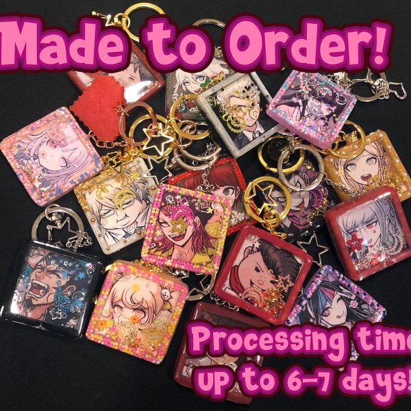 Made to Order! DR2-Inspired Character Shaker Keychains!