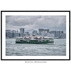 Hong Kong Print, Star Ferry Photo, Hong Kong Harbour Photograph, Asia Poster, China Wall Art