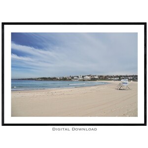Bondi Beach Landschaft Druck | Bondi Beach Sydney | Druckbare Download Strand Wandkunst