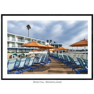 Dream Inn Santa Cruz Print: Retro Poolside Art (Digital Download)