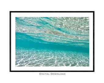 Ocean Photography | Underwater Photo | Ocean Wall Art | Beach Print | Underwater Beach Print | Green Water | Jervis Bay Home Decor