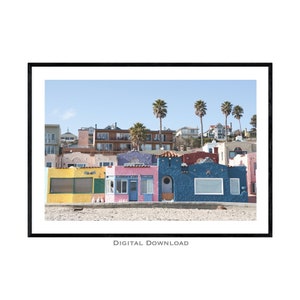 Capitola Print | Venetian Court Residences | California Beach Print Digital Download | Capitola Venetian Hotel | Vintage Beach Decor
