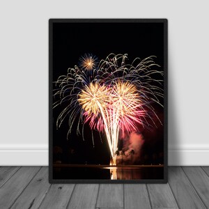 Fireworks Print Celebration Photograph Large Wall Print Digital Download Framable Wall Art