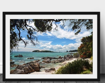 Mount Manganui Beach Print: Tauranga, New Zealand (Digital Download)
