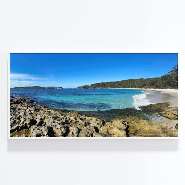 Panoramic Wall Art | Ocean Print | Jervis Bay Beach Print | Panoramic Photo | Printable Digital Download Panorama | Coastal Wall Decor