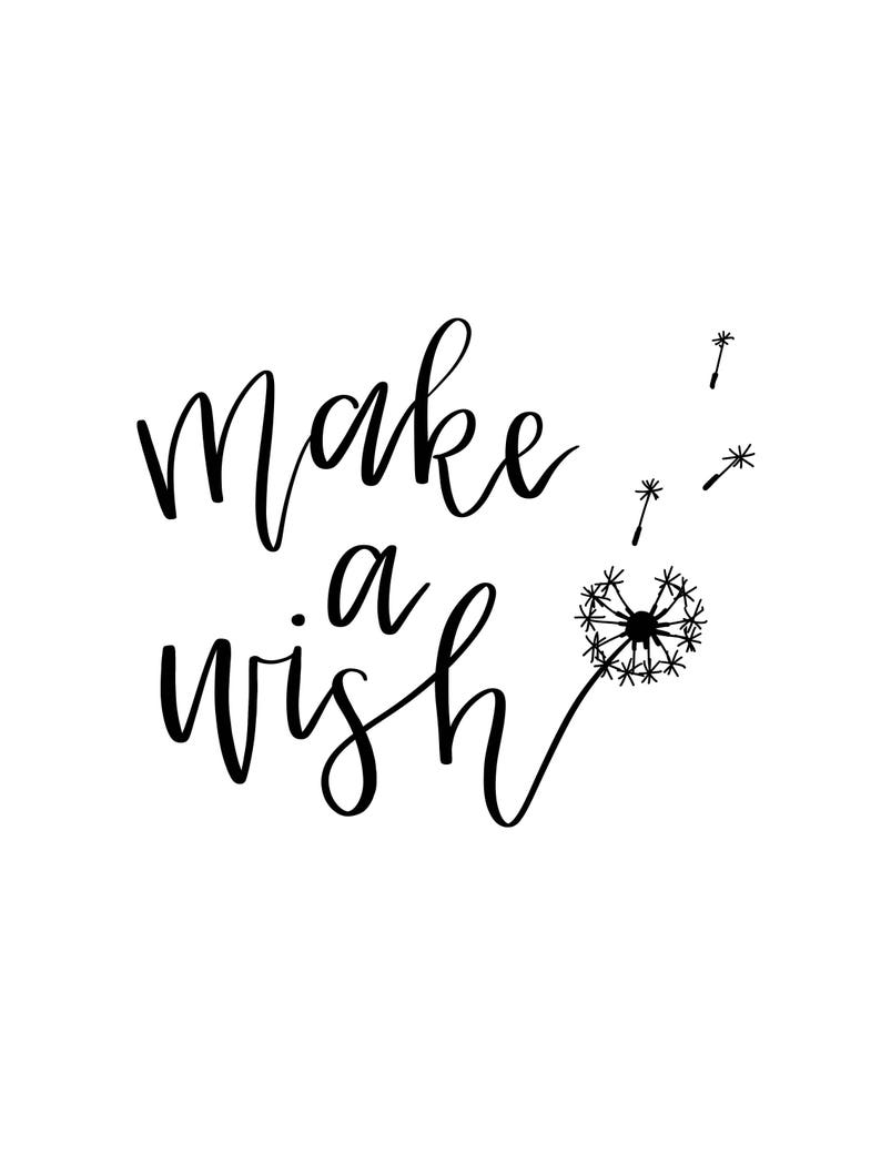 Make A Wish Print | Etsy