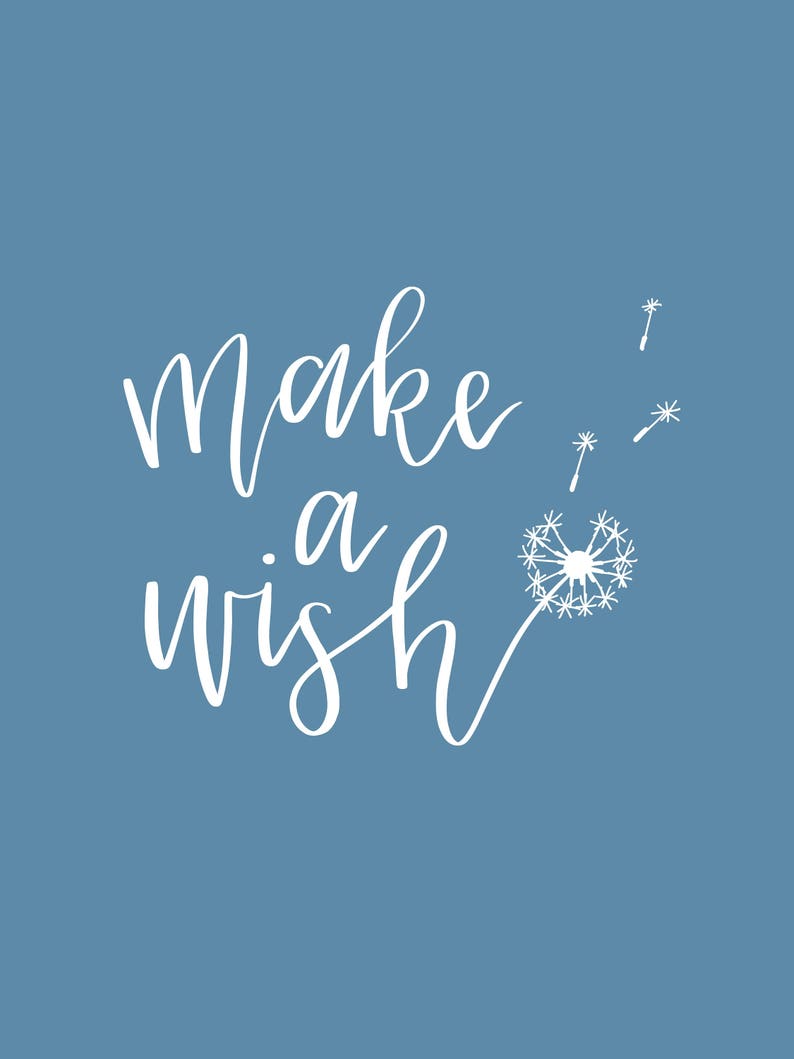 Make A Wish Print | Etsy