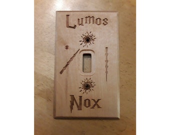 Lumos and Nox Light Switch Cover Wood - Etsy