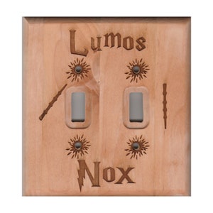 Lumos/Nox Light Double Switch Cover.