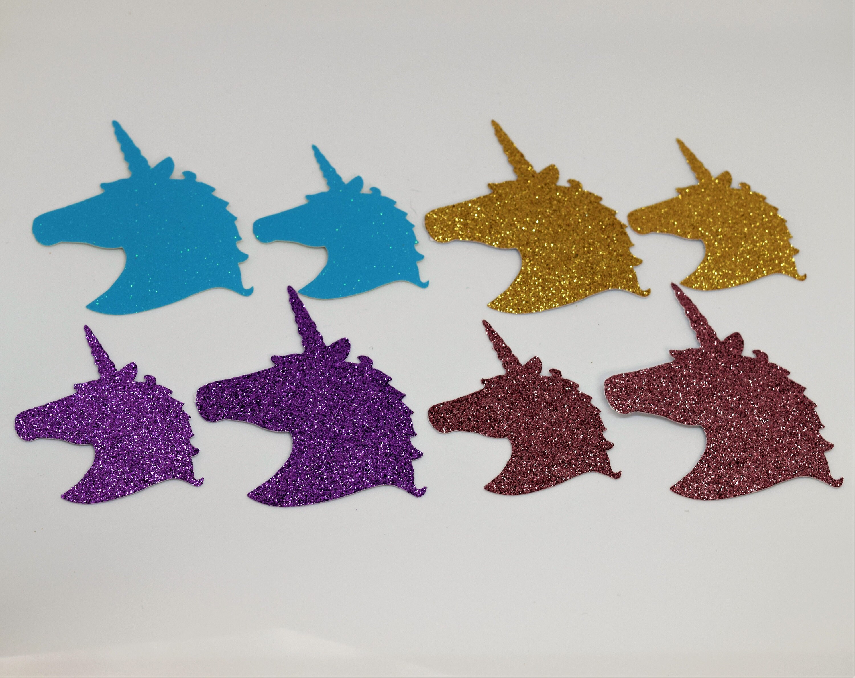 unicorn cup cake toppers unicorn head diecuts unicorn shaped etsy