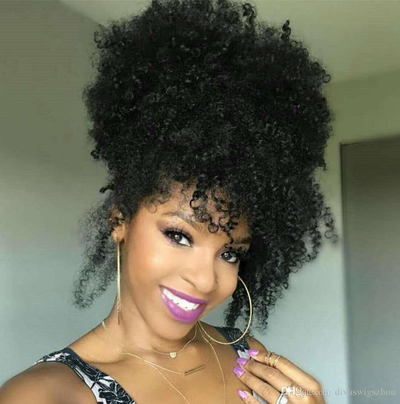 Afro Kinky Curly Human Hair Ponytail Extension - Etsy