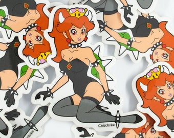 Pin Up Bowsette Large Die-cut Vinyl Sticker