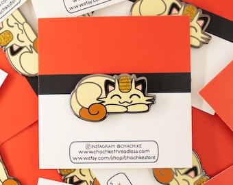 Sleepy Meowth Hard Enamel Pin