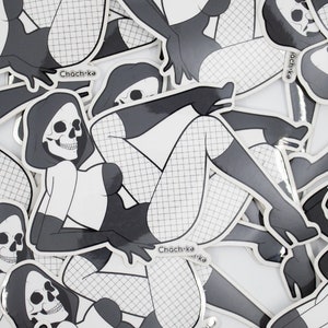 Pin Up Reaper Large Die-cut Vinyl Sticker