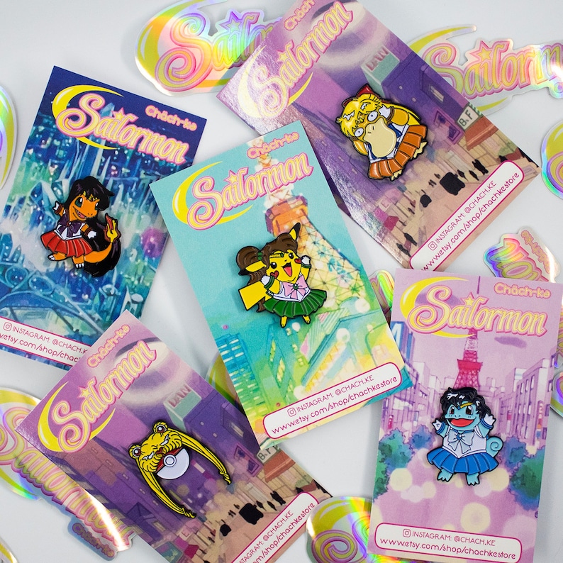 Sailor Moonball Soft Enamel Pin Sailormon Series image 4