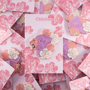 Lion x Roses Hard Enamel Pin