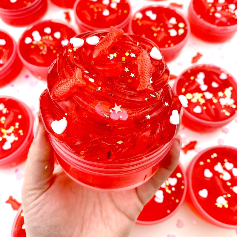 Sweetie Fish Clear Putty Slime Beginner Slime Swedish Fish Etsy
