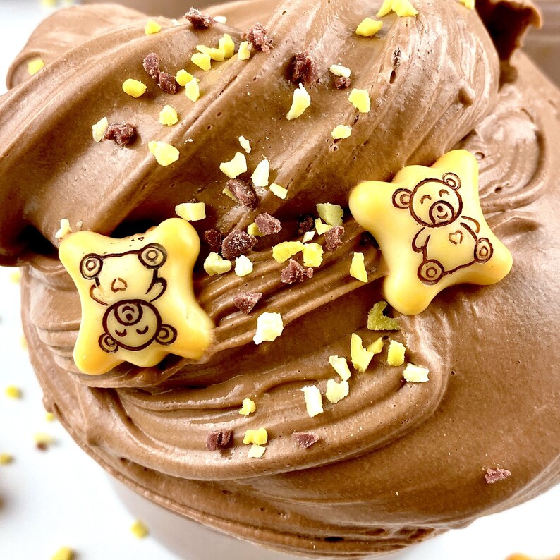Milk Chocolate Scented Slime Choco Bears Charm Add Ins For Beginners Koala March Mousse 8 oz Butter Slime Teddy Bear