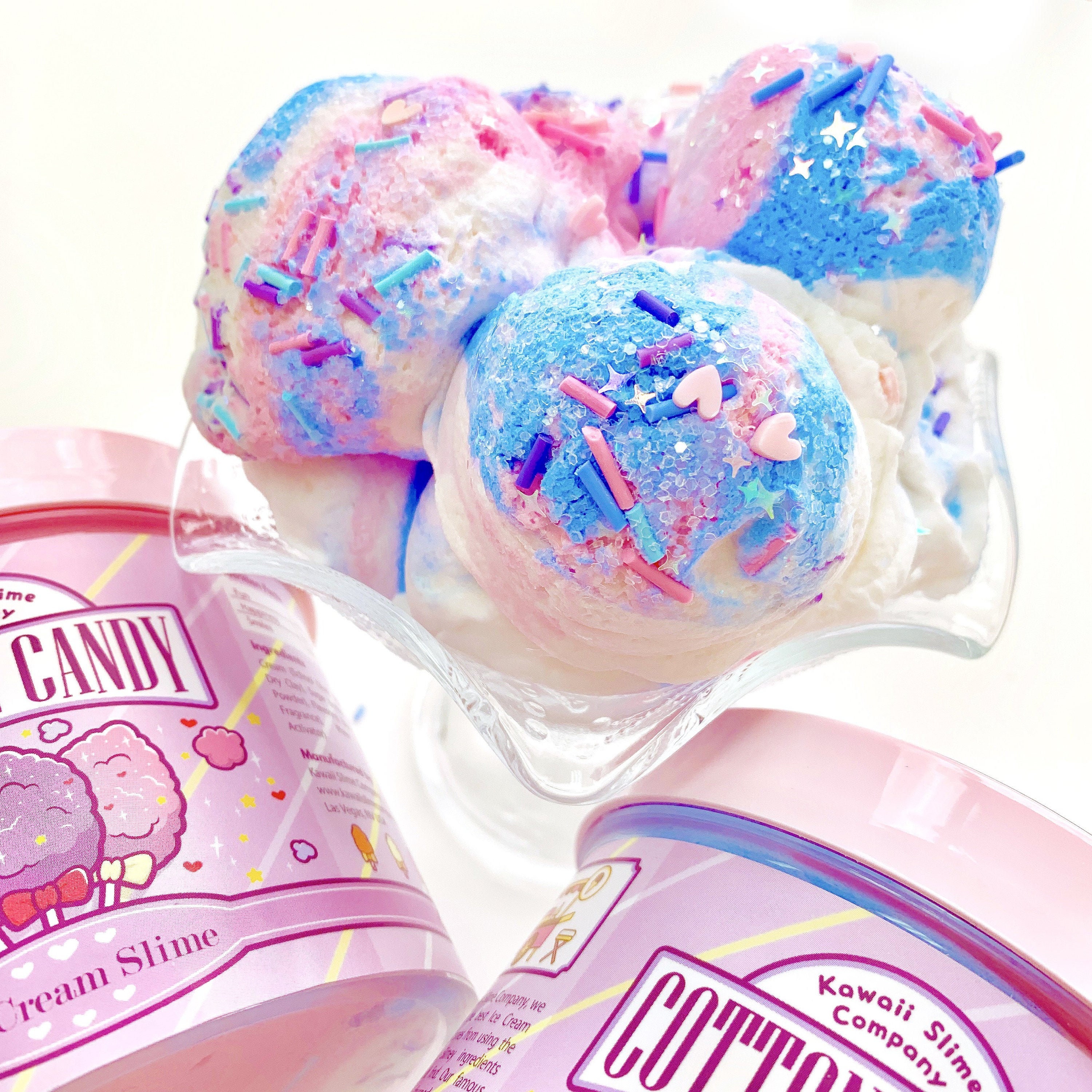 Cotton Candy Scented Ice Cream Pint Slime
