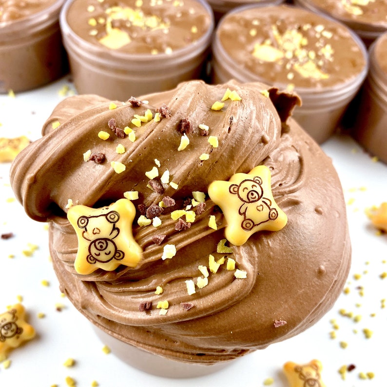 Milk Chocolate Scented Slime Choco Bears Charm Add Ins For Beginners Koala March Mousse 8 oz Butter Slime Teddy Bear