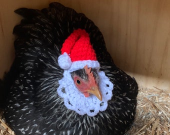 Chicken Santa Hat, Please check measurements and POSTAGE DETAILS
