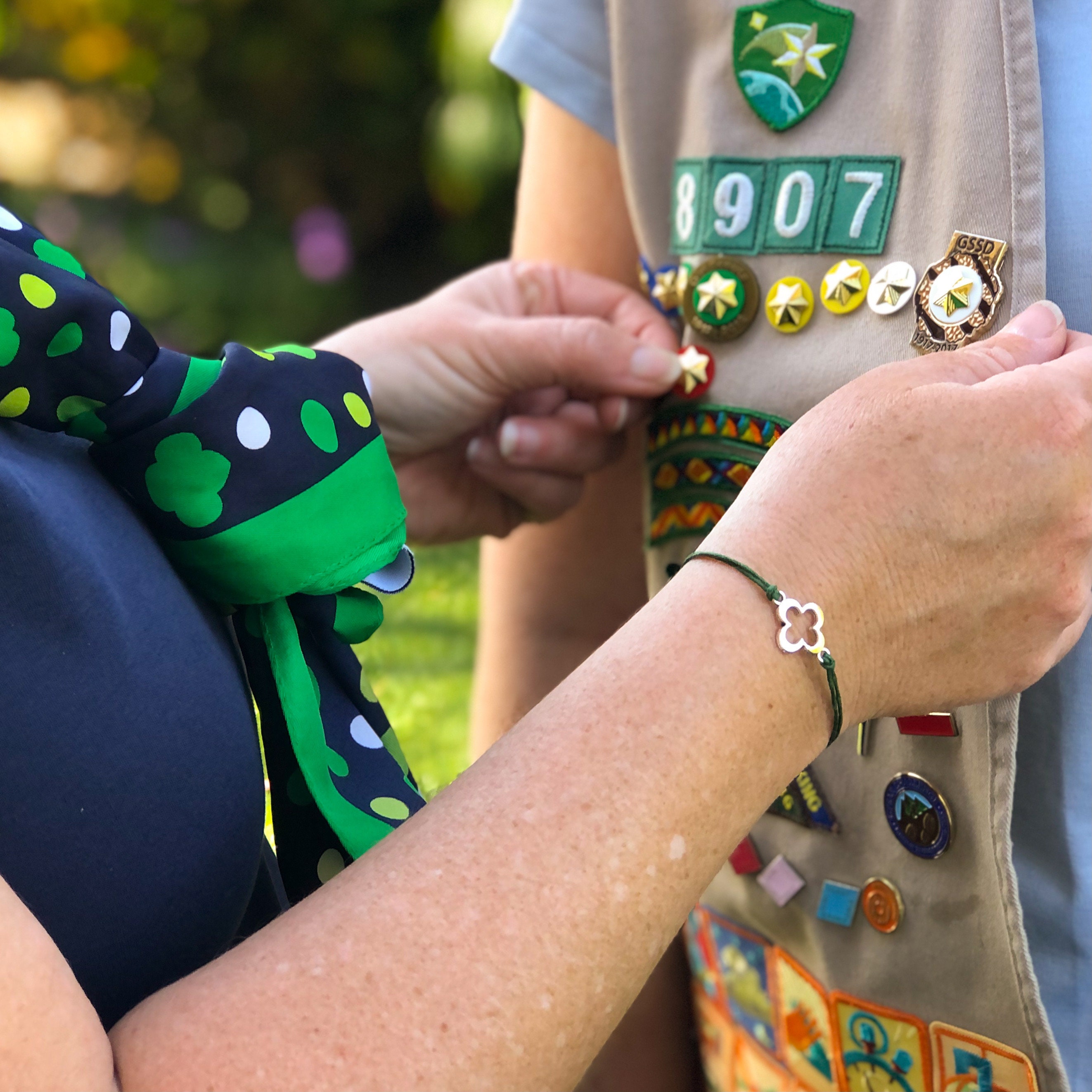 Girl Scout Charm Bracelet Wish Bracelet or Necklace 2 Charm Etsy