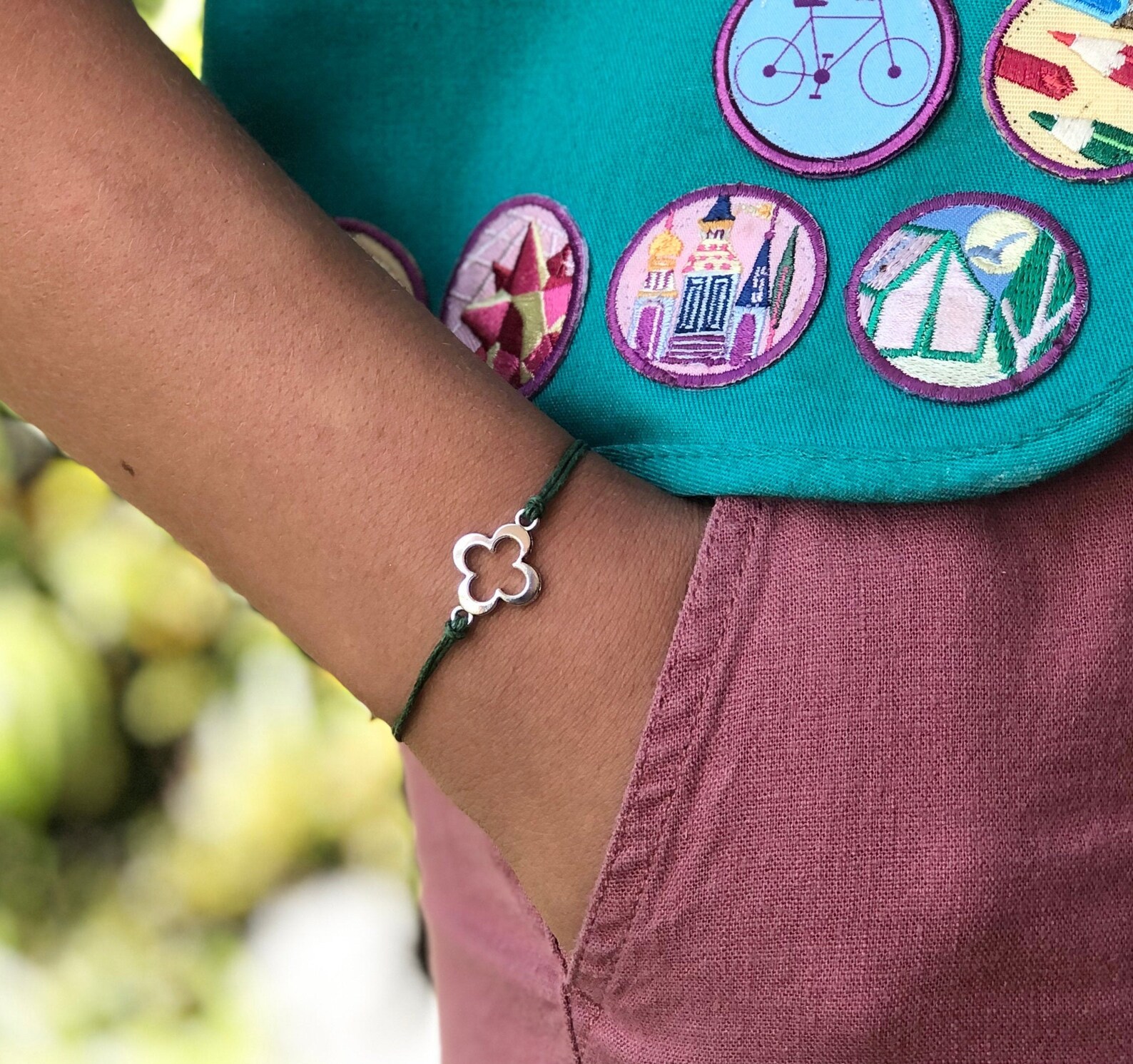 Girl Scout Charm Bracelet Wish Bracelet or Necklace 2 Charm Etsy