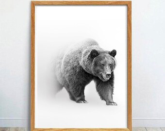 Wild Bear Print Etsy