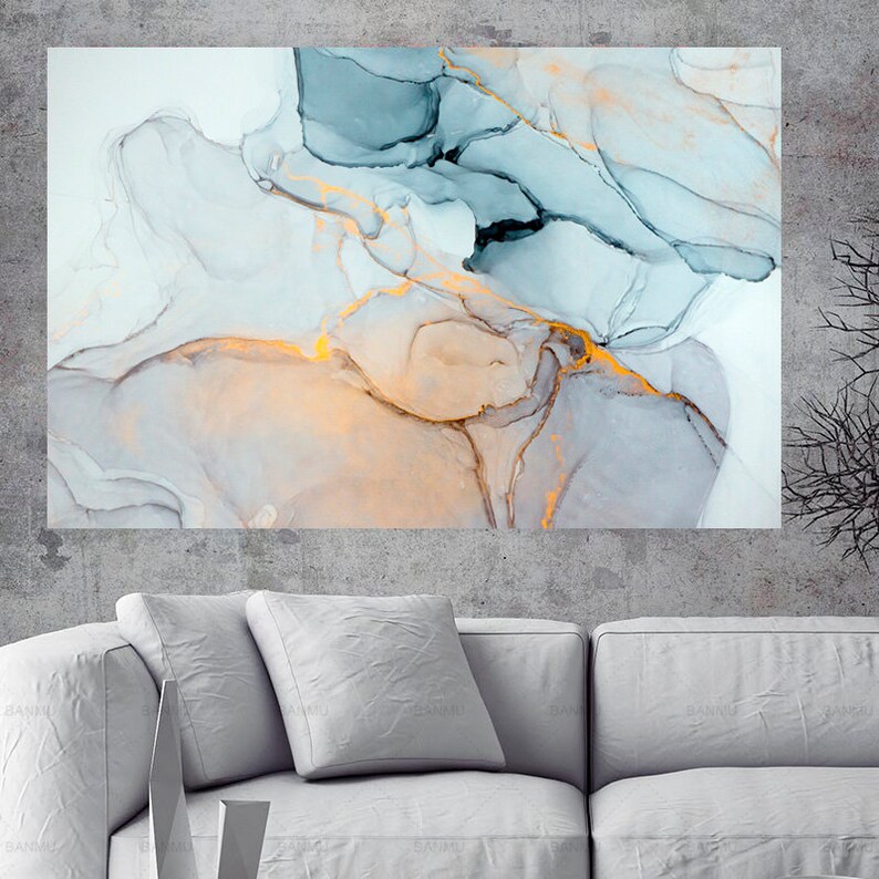 Marble Wall Art Large Marble Art Print Acrylic Painting Modern Etsy