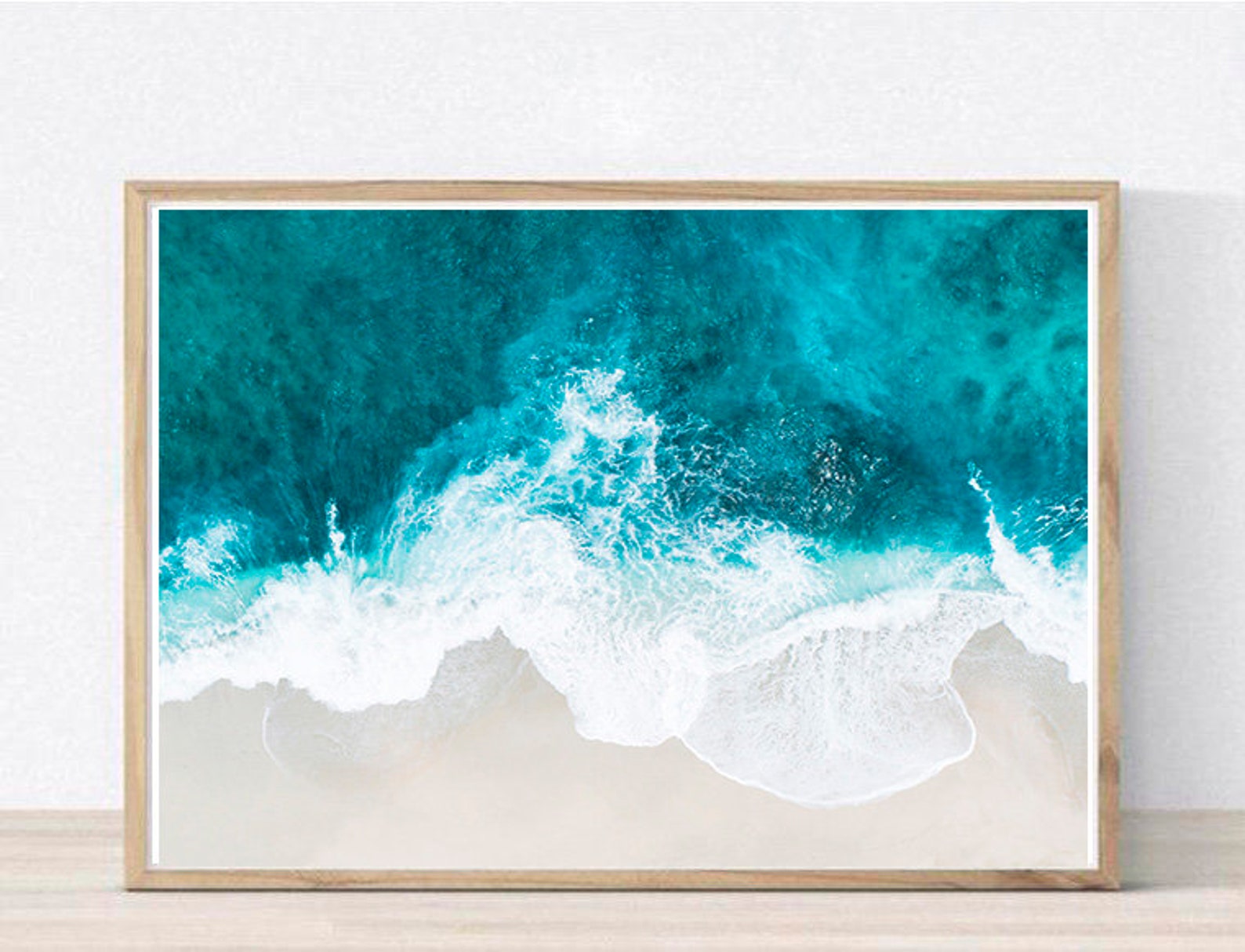 Aerial Ocean Print Ocean Wall Art Beach Print Download Ocean Etsy