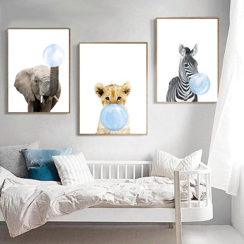 Baby Boy Nursery Decor Safari Nursery Decor Baby Safari Animal Etsy