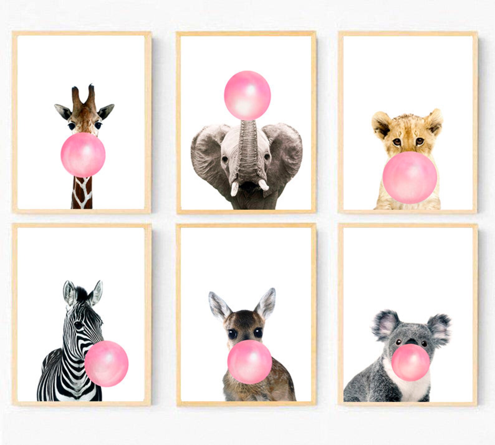 Nursery Decor Girl Zoo Animal Nursery Prints Nursery Wall Art Etsy
