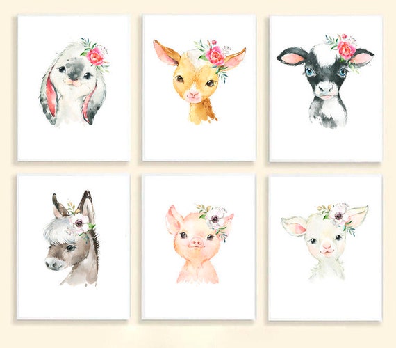 farm animal prints for nursery