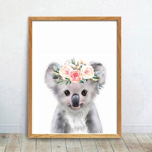 Vivero Impresion Bebe Koala Impresion Animales Australianos Etsy
