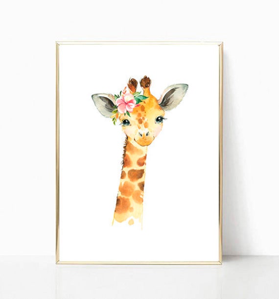 giraffe nursery wall art