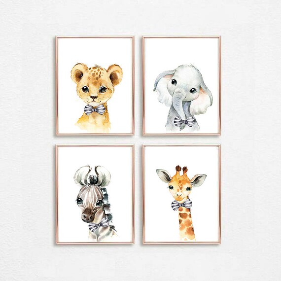 Nursery Animals Print Baby Animals Set 4 Neutral Nursery Decor Etsy Nursery Animals Print Baby Animals Set 4 Neutral Nursery Decor Etsy