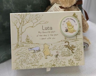 Personalised Winnie the Pooh Keepsake Box: Newborn Memory Box